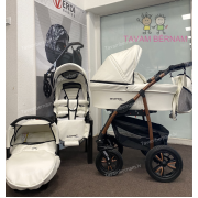 Verdi Sonic Pro 3-1 col.06 (Eko-āda balta), bērnu universālie ratiņi 3-1 Verdi Sonic Pro 3-1 col.06 (Eko-āda balta), bērnu universālie ratiņi 3-1